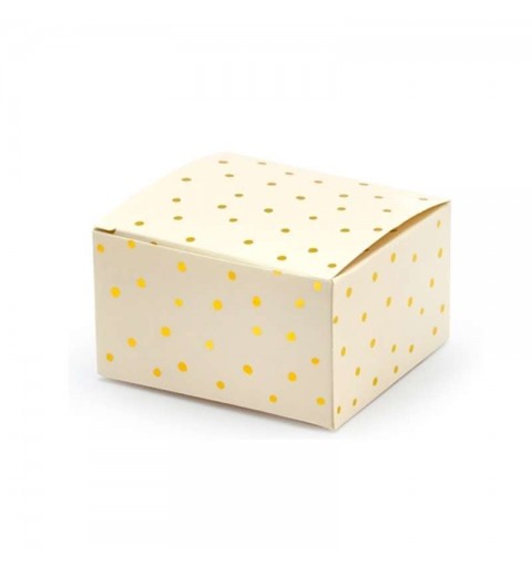 SCATOLINE PESCA TENUE CON POIS ORO - 1 PZ