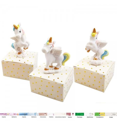 Bomboniere unicorno fantasy con scatoline