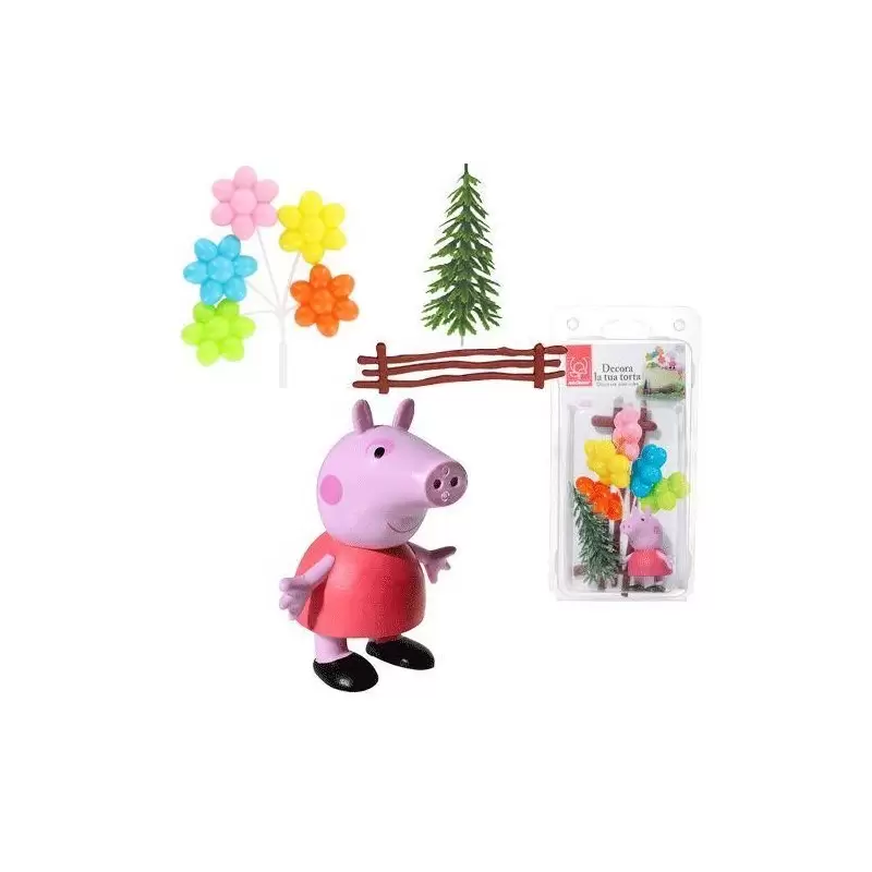 71044 KIT DECORAZIONE TORTA FESTA A TEMA PEPPA PIG