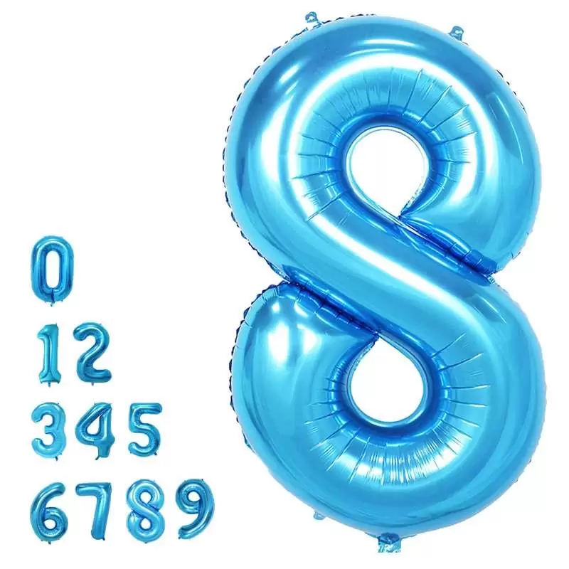 PALLONCINO NUMERO 1 BLU 101 CM