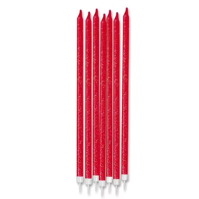 Candeline rosse glitter