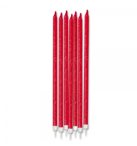 Candeline rosse glitter