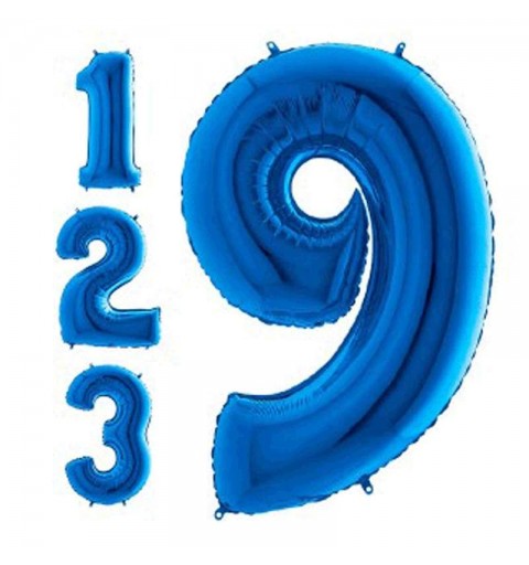 Foil numerico blu 40 cm