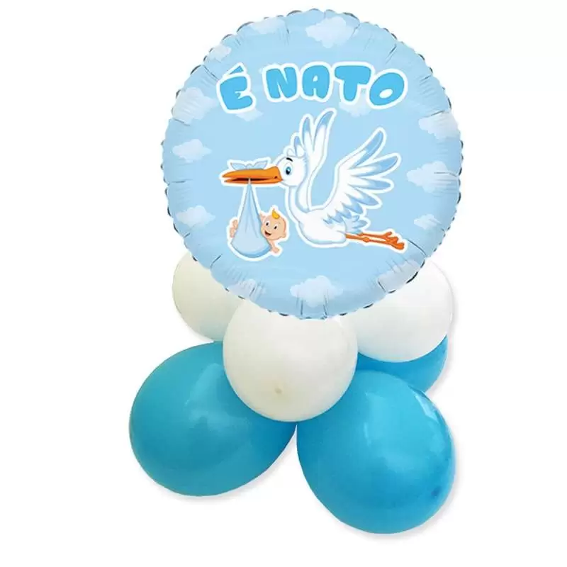 Centrotavola cicogna celeste