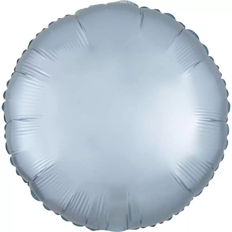 Foil rotondo satinato pastel blue