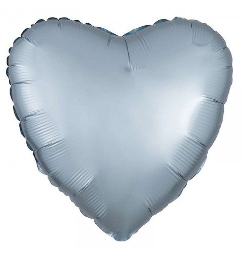 Foil cuore pastel blue satinato
