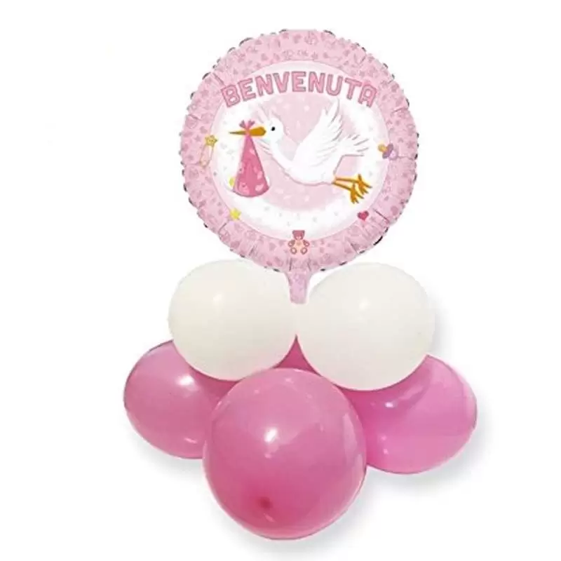 Centrotavola cicogna rosa