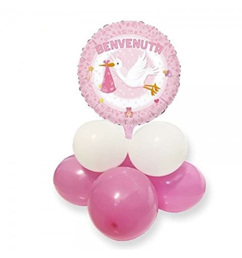 Centrotavola cicogna rosa