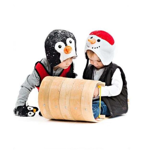Cappellino pinguino pupazzo reversibile