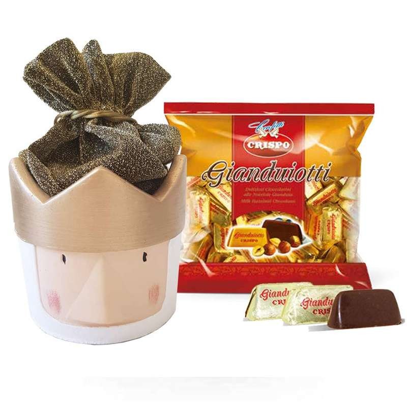 Vaso terracotta re con cioccolato