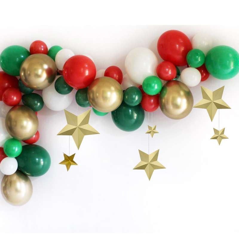 119 pezzi Ghirlande di Palloncini Natalizi ad Arco Decorazioni per Feste di Natale Forniture natalizie Palloncini in lattice per la festa di Capodanno Matrimonio Compleanno Decorazioni 