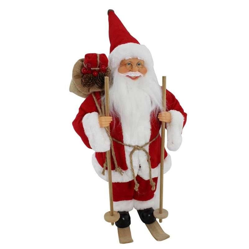 Babbo Natale decorativo con sci