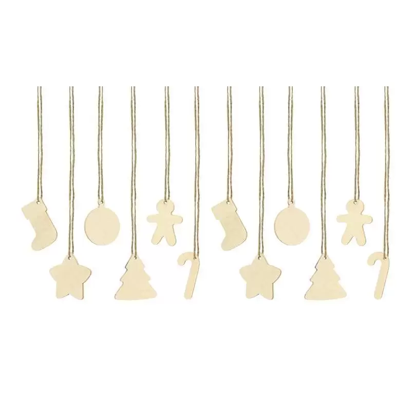 Gift tags natalizi di legno