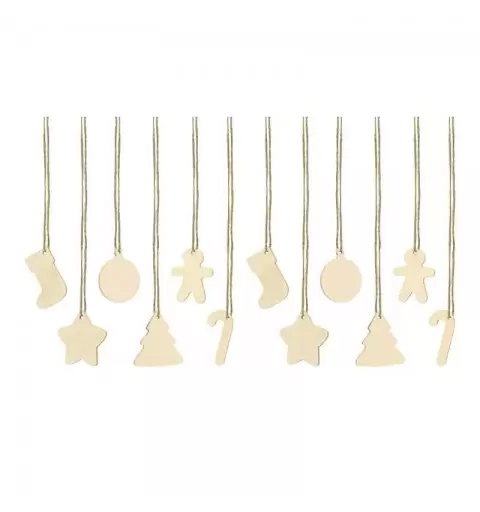 Gift tags natalizi di legno