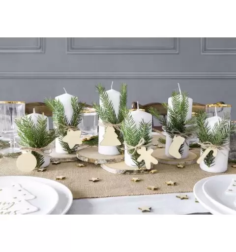 Gift tags natalizi di legno