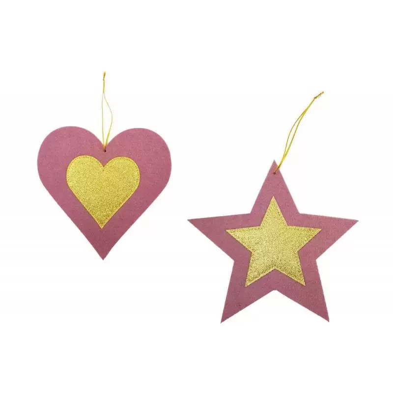 Cuori stelle rosa oro