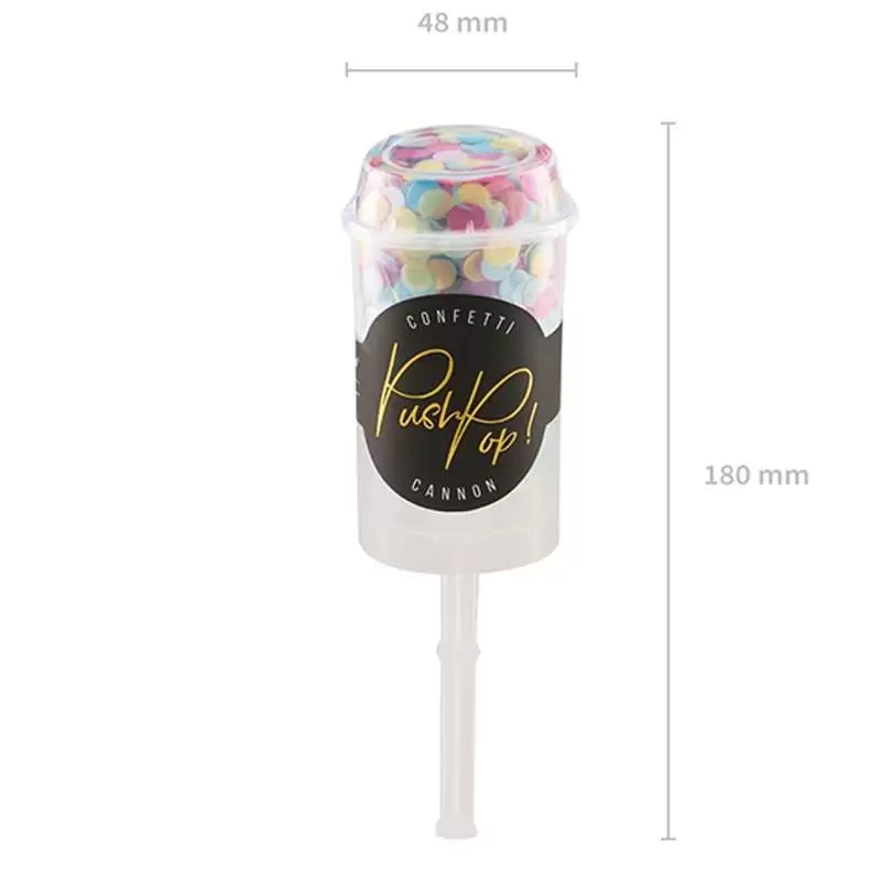 Coriandoli push pop cannon