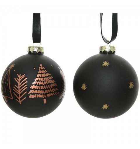 PALLINA DI NATALE NERA KM-161555 - 1 PZ