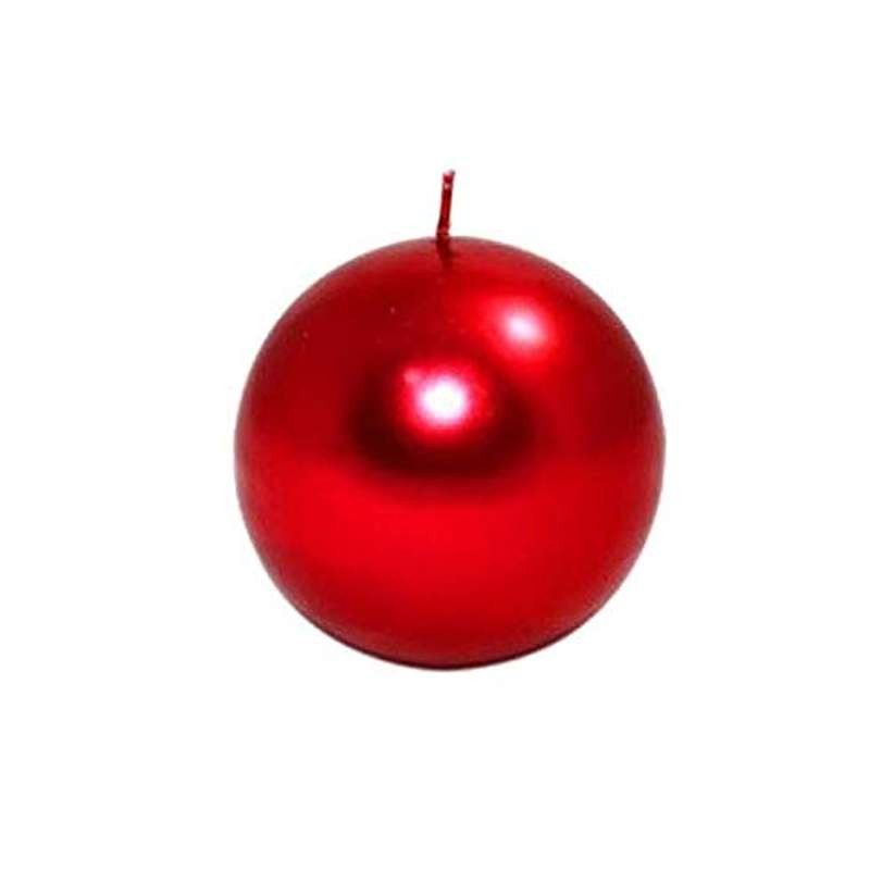 Candela sfera rosso