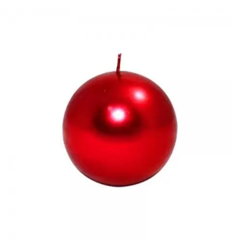 Candela sfera rosso