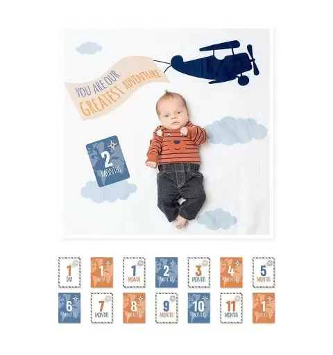 Copertina aeroplano con card ricordo