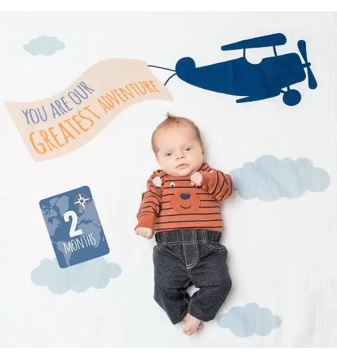 Copertina aeroplano con card ricordo