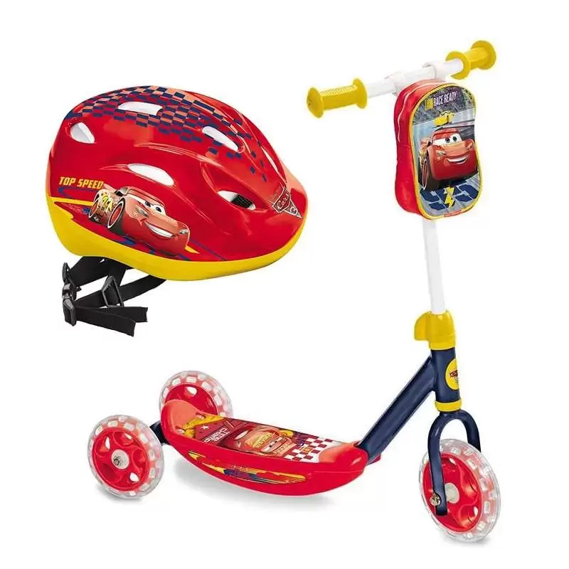 Monopattino e casco Cars
