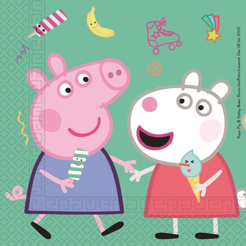 KIT N.24 PEPPA PIG NEW - CON CANDELINA COMPLEANNO