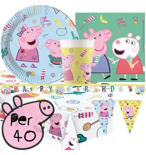KIT N 17 - ACCESSORI FESTA PEPPA PIG COMPLEANNO