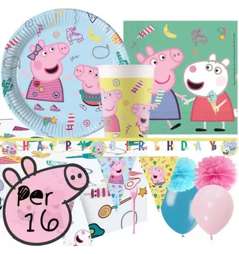 KIT N.54 PEPPA PIG - COORDINATO TAVOLA