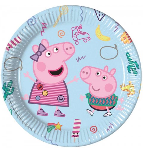 KIT PARTY COMPLEANNO PEPPA PIG CANDELINA + INVITI