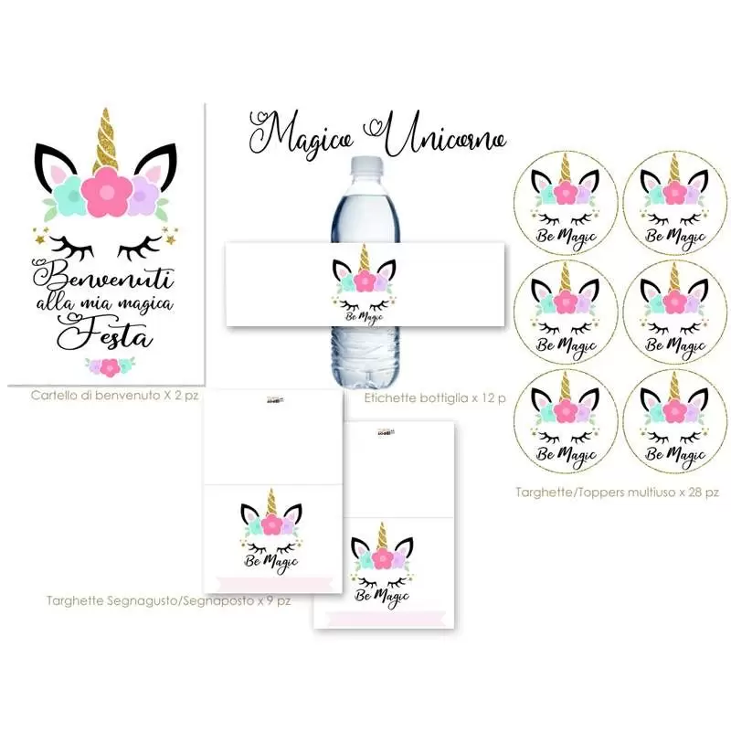 Festa di carta unicorno magico