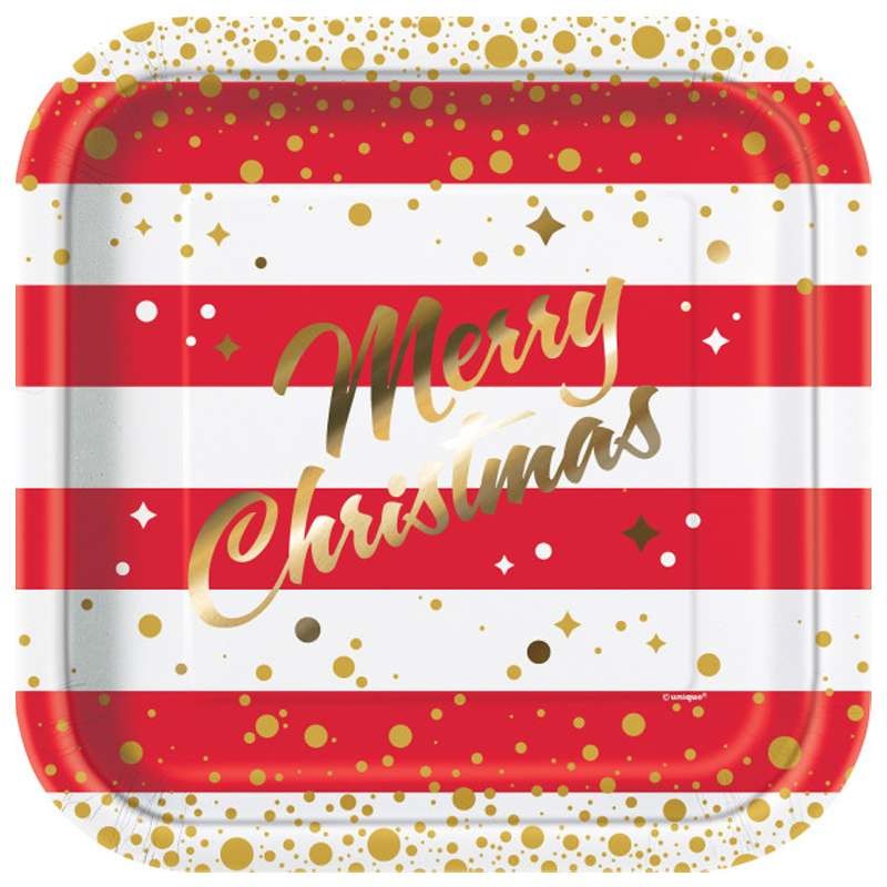 Piatti Merry Christmas gold sparkle