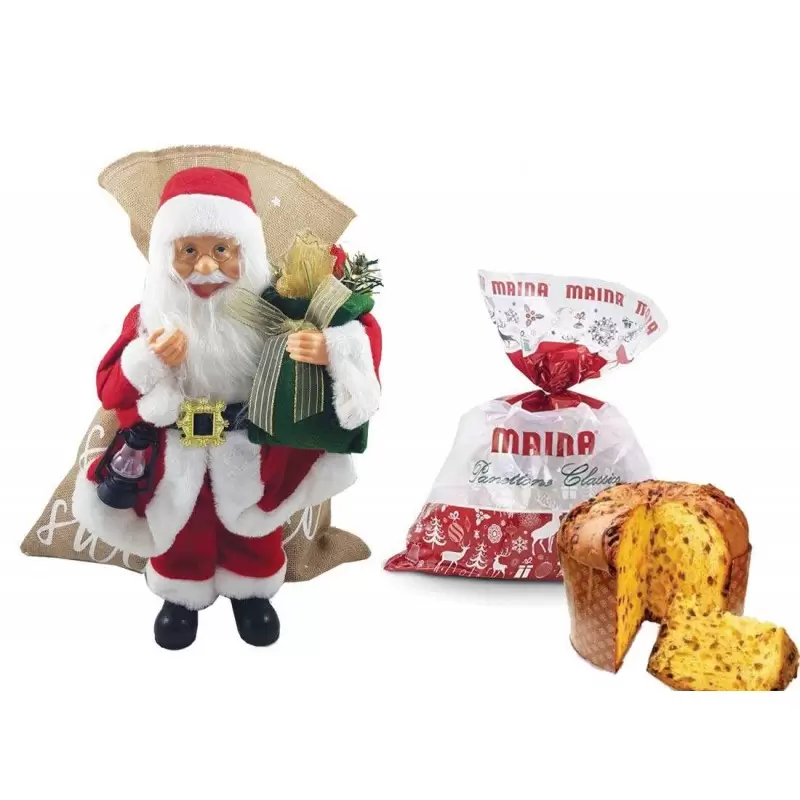 Babbo Natale con panettone