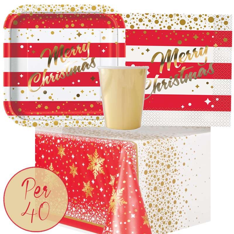 Kit n.3 merry Chirstmas oro rosso