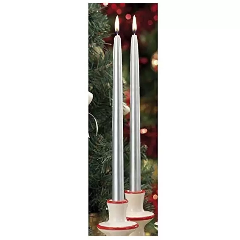 Candele argento lisce