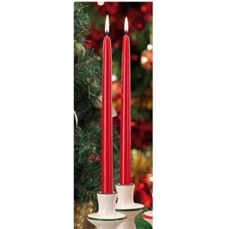 Candele rosse a stelo lisce