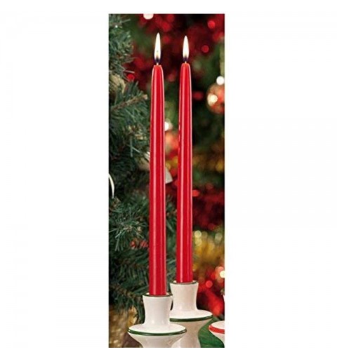 Candele rosse stelo 6 pz natalizie