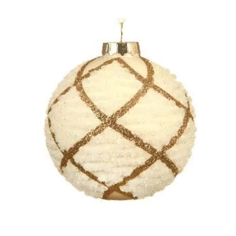Pallina natalizia rombo oro glitter