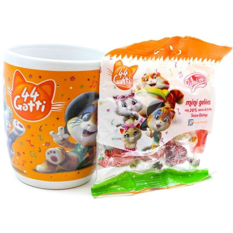 Tazza 44 gatti con caramelle Gelees