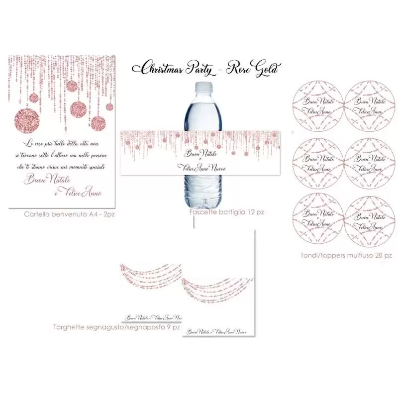 Festa di carta Natale rose gold