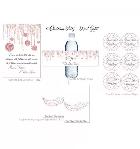 Festa di carta Natale rose gold
