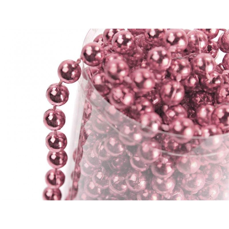 Filo di perle rosa albero di Natale