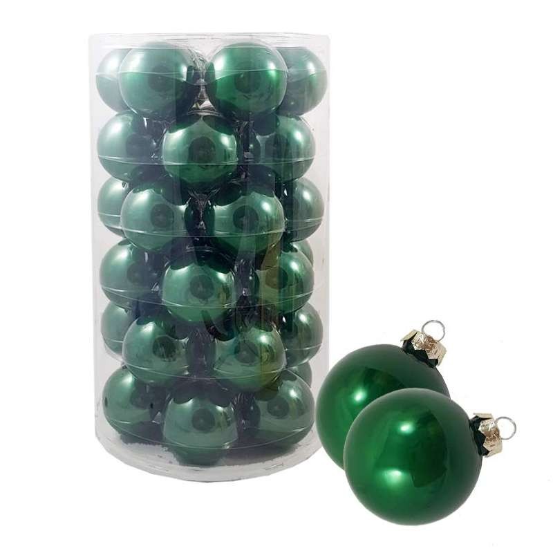 Palline verde scuro 8 cm