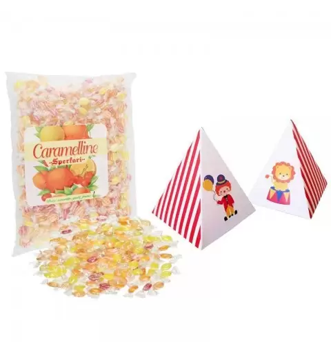 Scatoline circo con caramelle