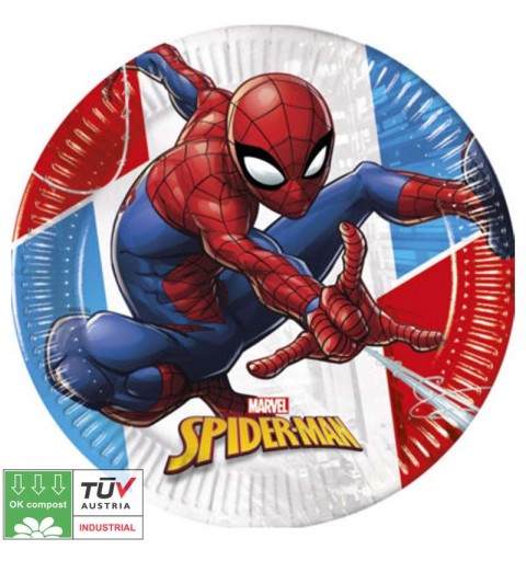 Piatti Spiderman compostabili