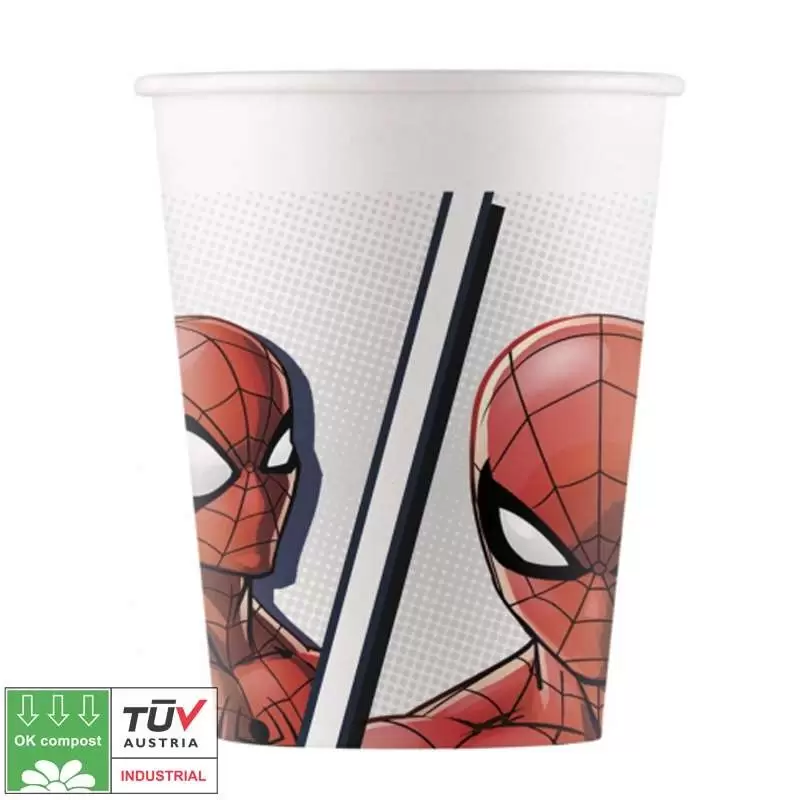 Bicchieri Spiderman compostabili