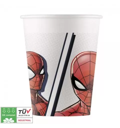 Bicchieri Spiderman compostabili