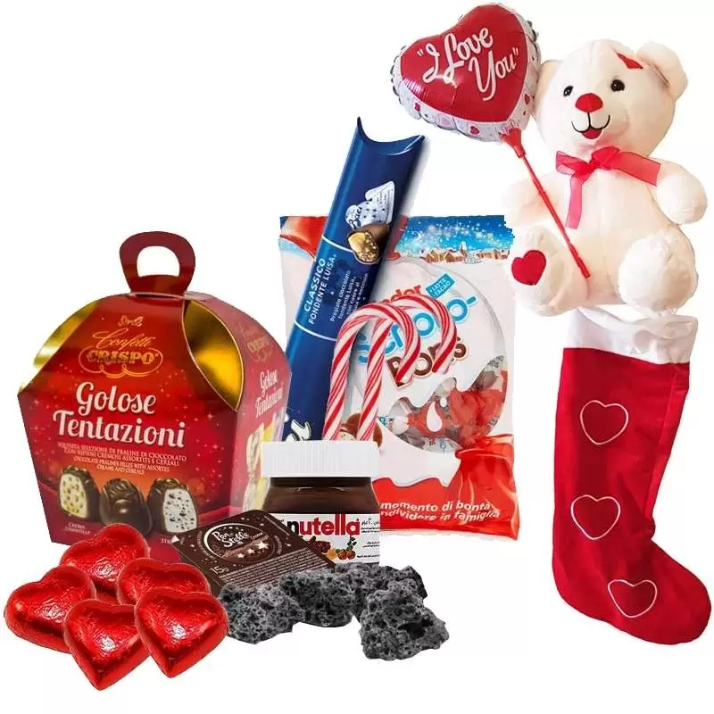 Calza della Befana romantica