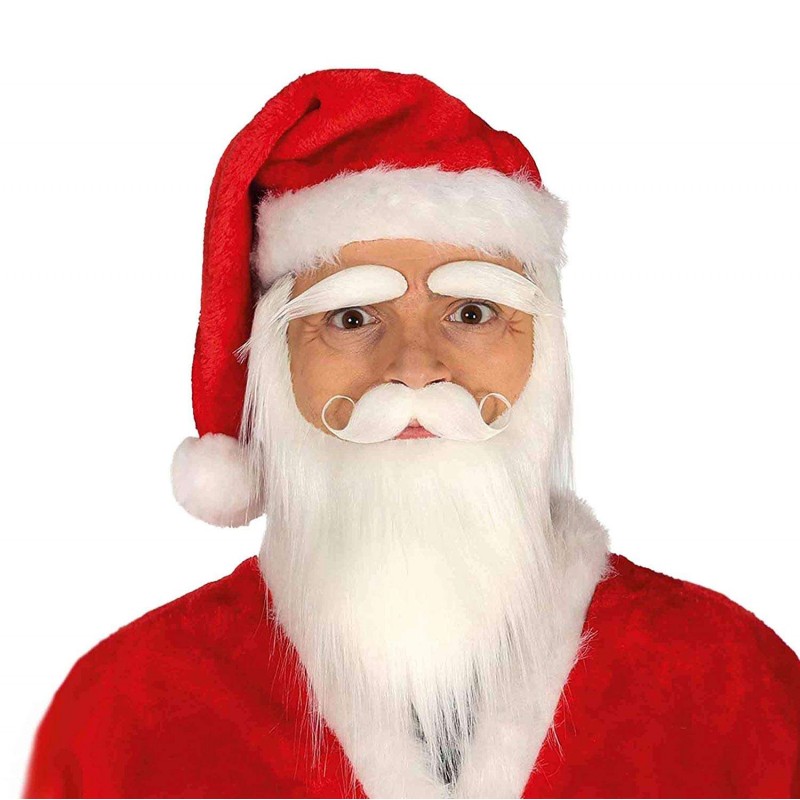 Barba baffi e sopracciglia Babbo Natale